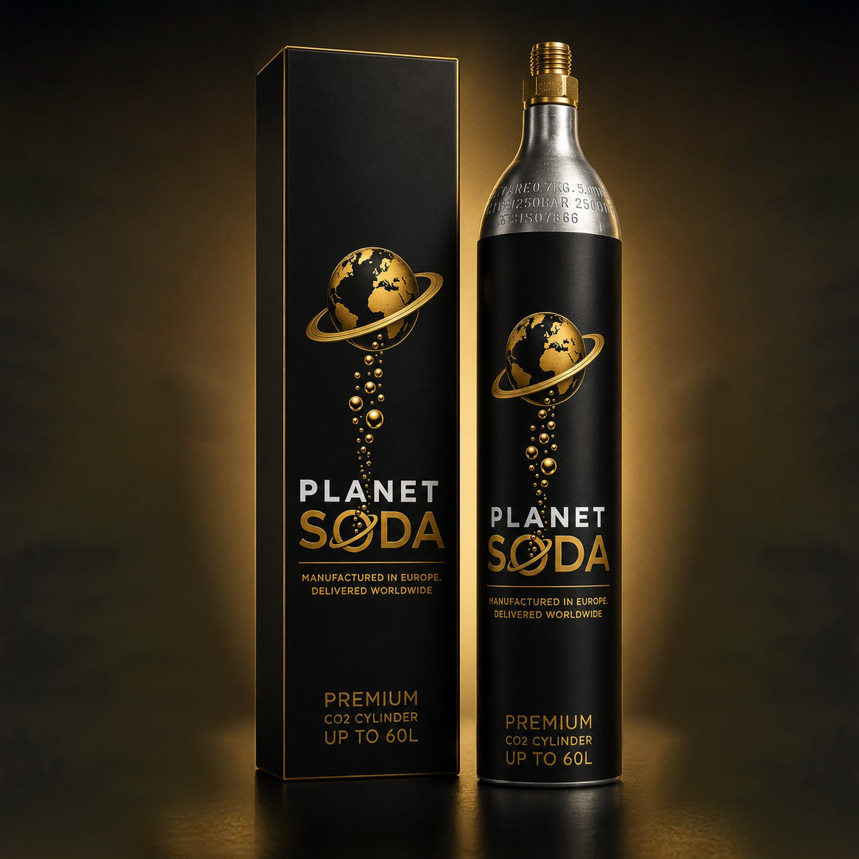Planet Helium 60L CO2 Cylinder | Standard Screw Valve